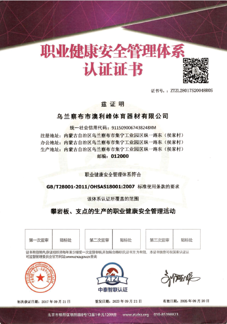 OHSMS 18001 职业健康安全